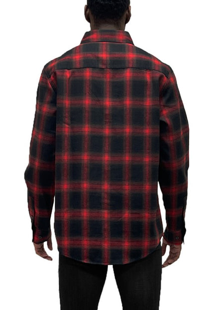 Plaid Checkered Long Sleeve Men's Shirt