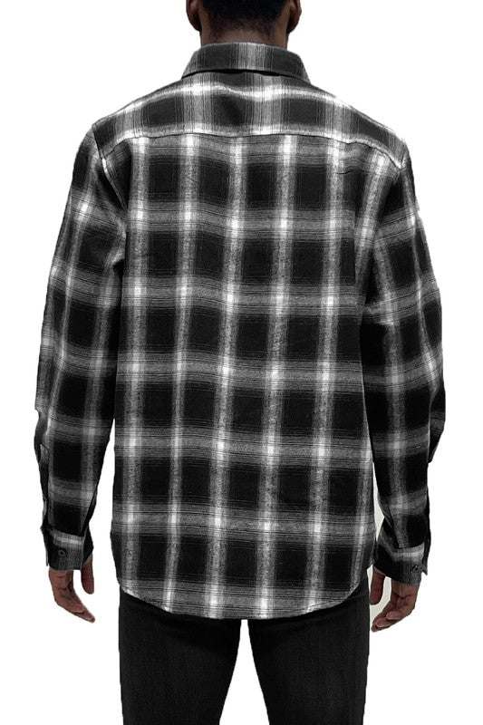 Plaid Checkered Long Sleeve Men's Shirt