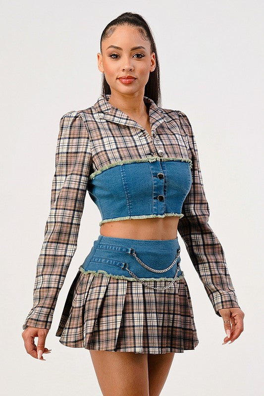 Casual, But Not Checkered Skirt Set Athina