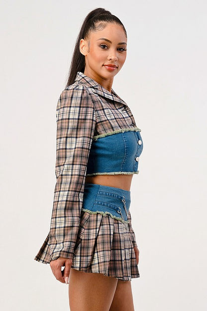 Casual, But Not Checkered Skirt Set Athina