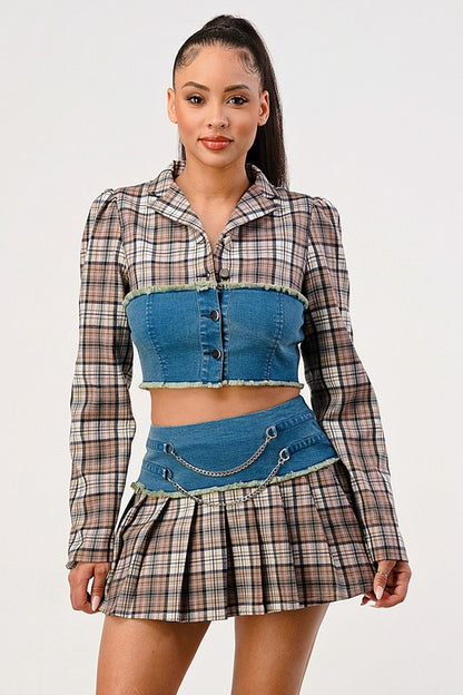 Casual, But Not Checkered Skirt Set Athina