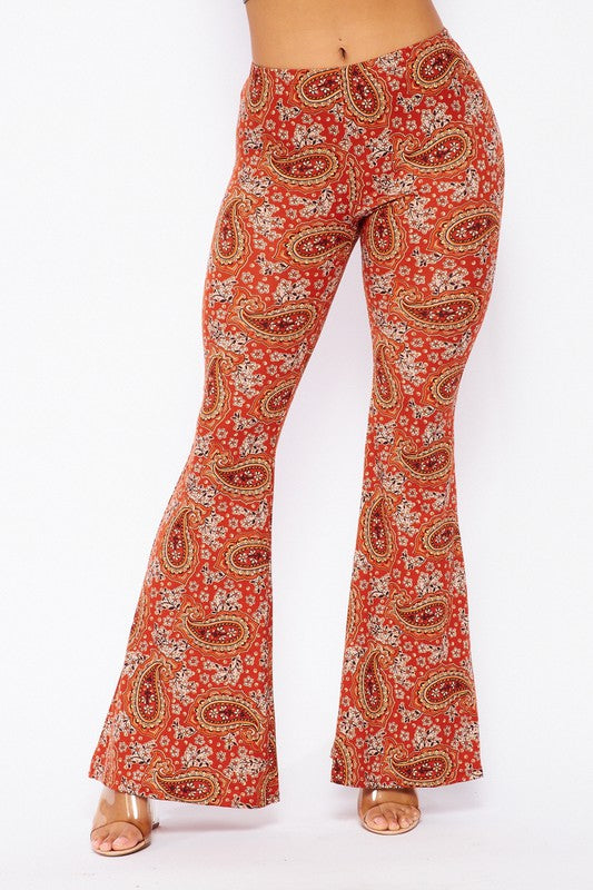 Boho Print Bell Bottom Pants 5Besties