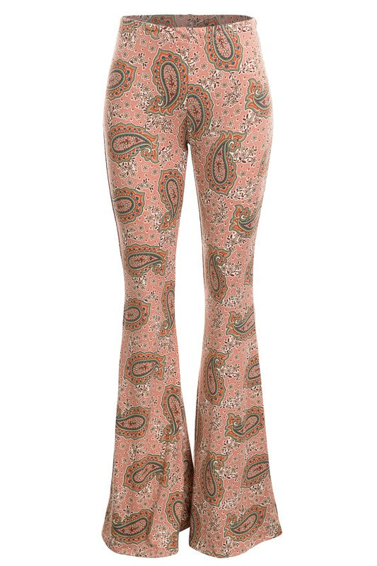 Boho Print Bell Bottom Pants 5Besties