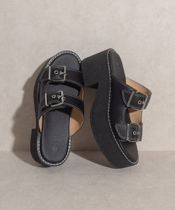 OASIS SOCIETY Gabriella, Dual Buckle Lifted Sandal