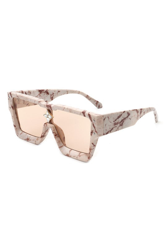 Square Oversize Retro Modern Fashion Sunglasses