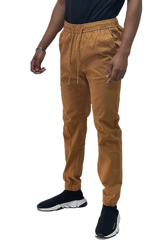 Weiv Men's Solid Stretch Cargo Jogger
