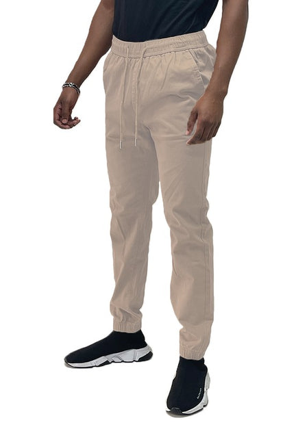 Weiv Men's Solid Stretch Cargo Jogger