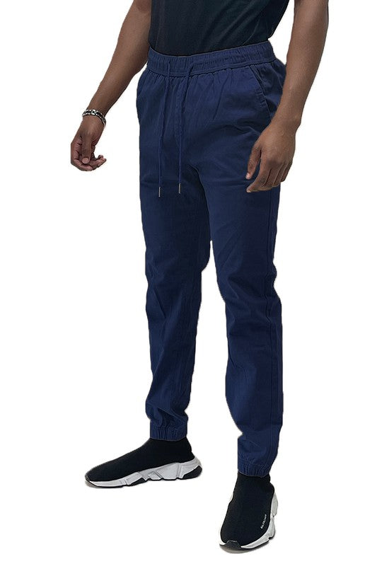 Weiv Men's Solid Stretch Cargo Jogger