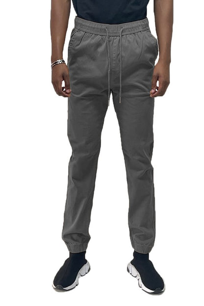 Weiv Men's Solid Stretch Cargo Jogger