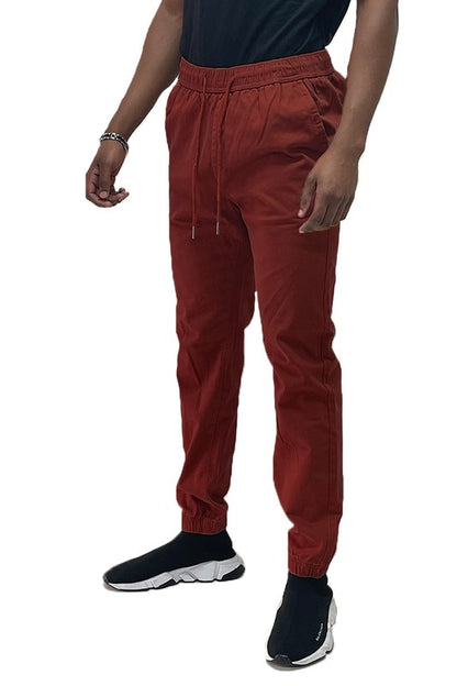 Weiv Men's Solid Stretch Cargo Jogger