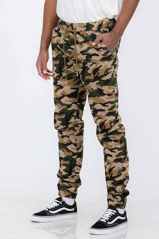 Weiv Men's Solid Stretch Cargo Jogger