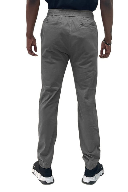 Weiv Men's Solid Stretch Cargo Jogger