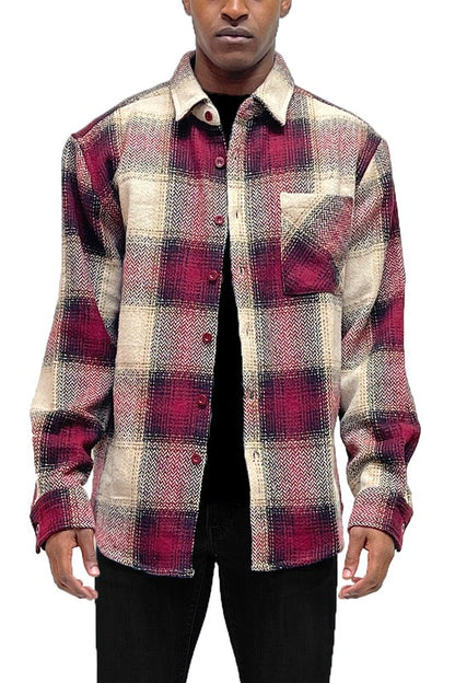 Men's Flannel Shirt Jacket Shacket