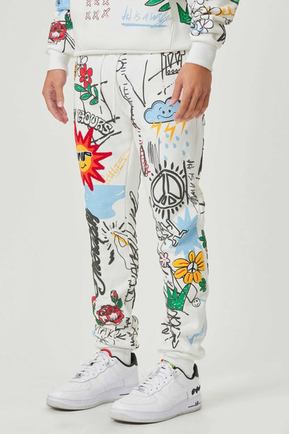 Men's Allover Graphic Joggers First Row