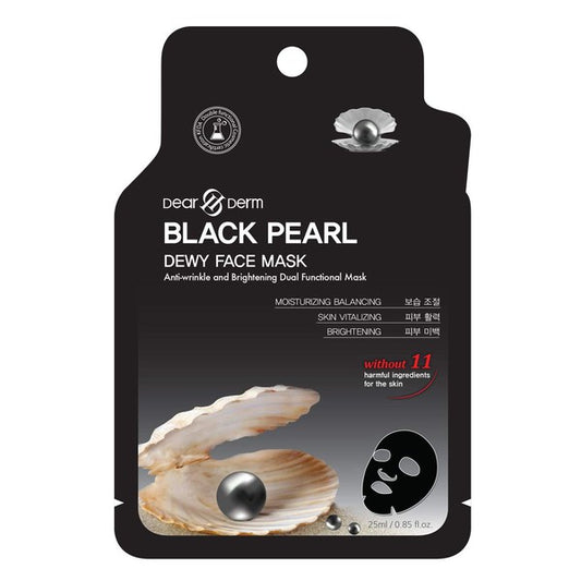 10 Pack - Black Pearl Firming Face Mask Pack Sheet