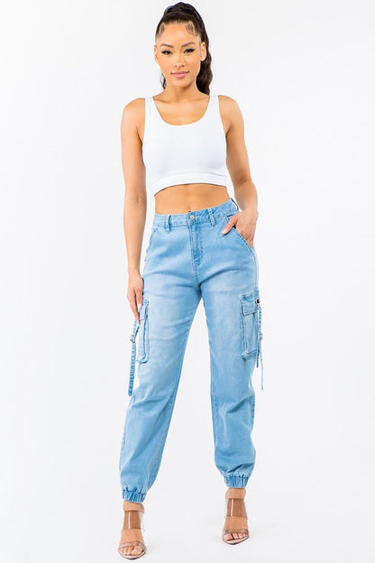 High Waist Jogger Style Cargo Pants American Bazi