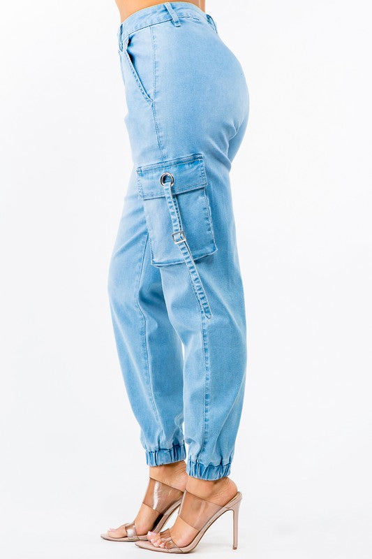 High Waist Jogger Style Cargo Pants American Bazi