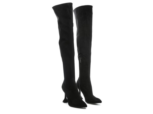 Brandy Over The Knee High Heeled Boots