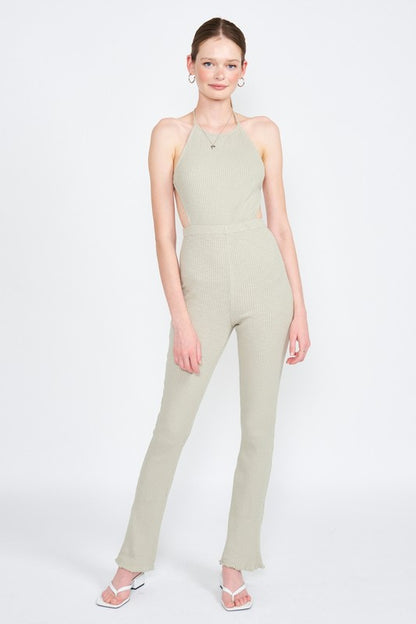 Backless Halter Neck Jumpsuit