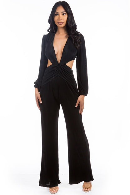 Cutout Wide Leg Jumpsuit