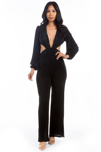 Cutout Wide Leg Jumpsuit