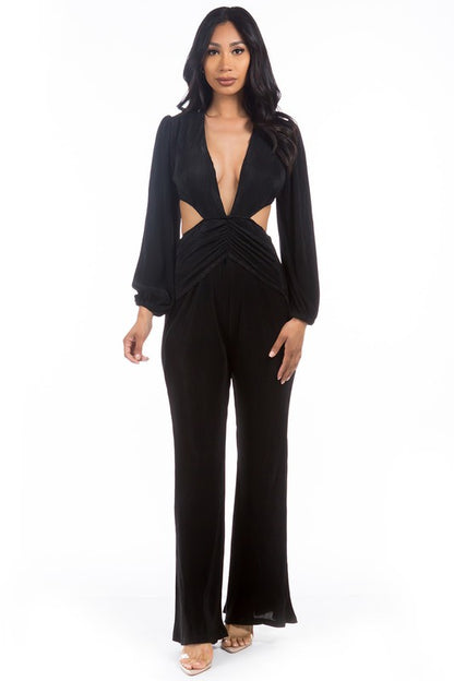 Cutout Wide Leg Jumpsuit