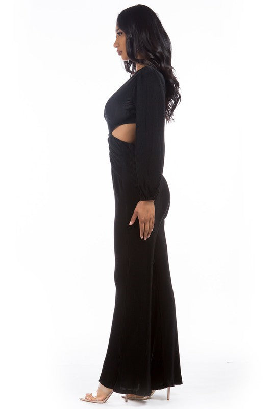 Cutout Wide Leg Jumpsuit