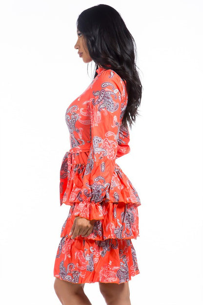 Long Sleeve Ruffle Maxi Dress