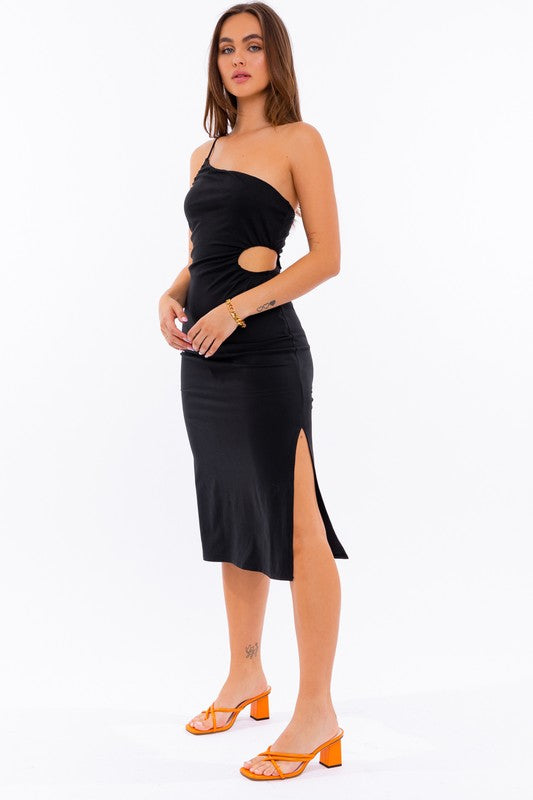 One Shoulder Midi Dress LE LIS