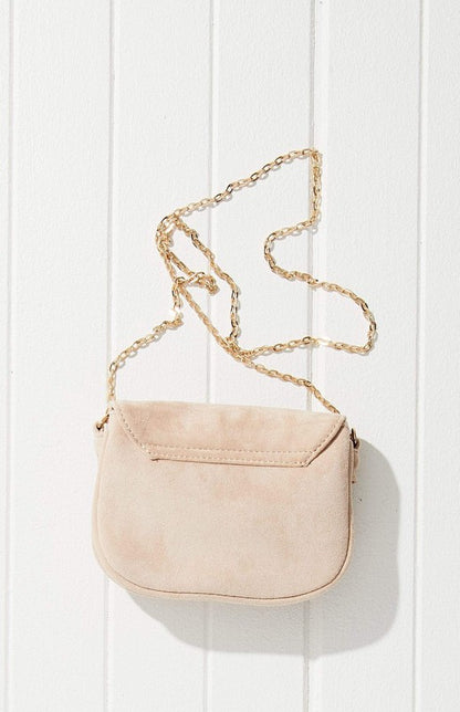 Surry Suede Mini Flap Bag Vegan Leather