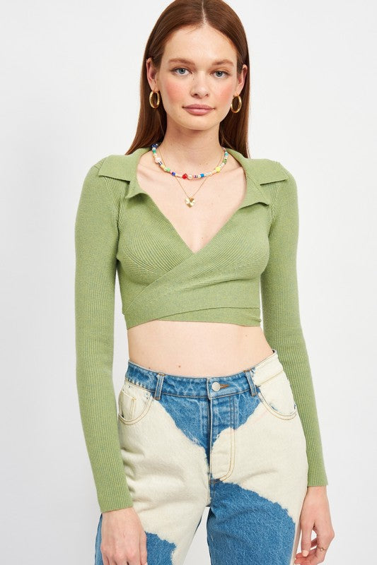 LONG SLEEVE CROPPED TOP