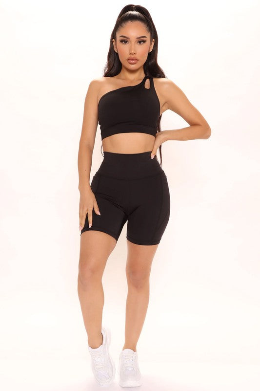 Sports Bra & Biker Short Set