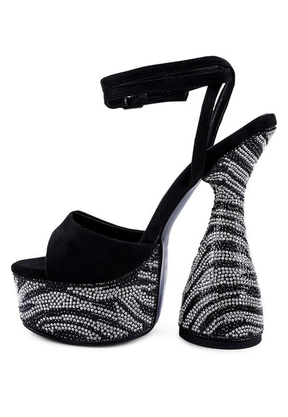 Backstage Ultra High Platform Diamante Sandals