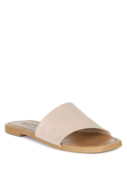 TATAMI LEATHER CLASSIC SLIDE FLATS