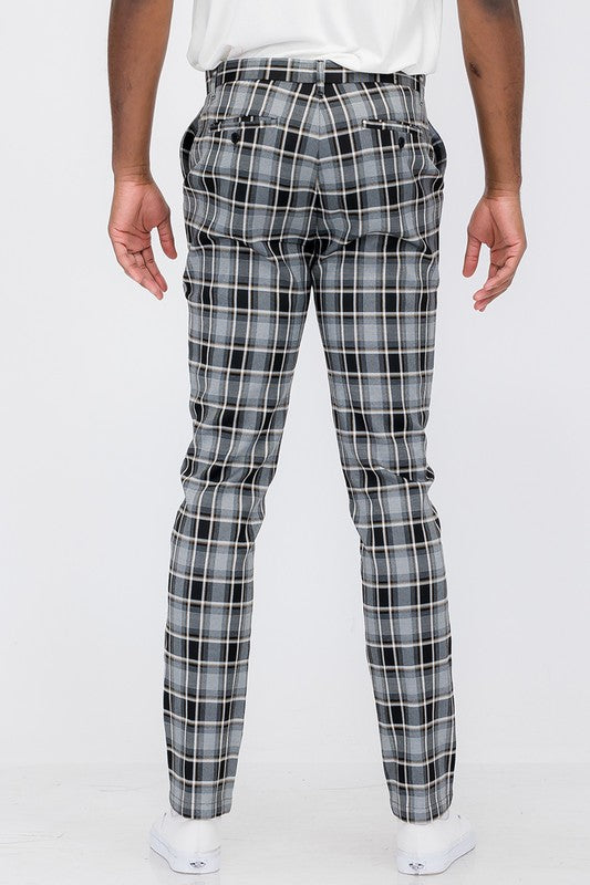 Men's Plaid Trouser Pants