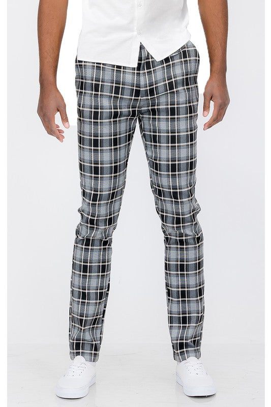 Men's Plaid Trouser Pants