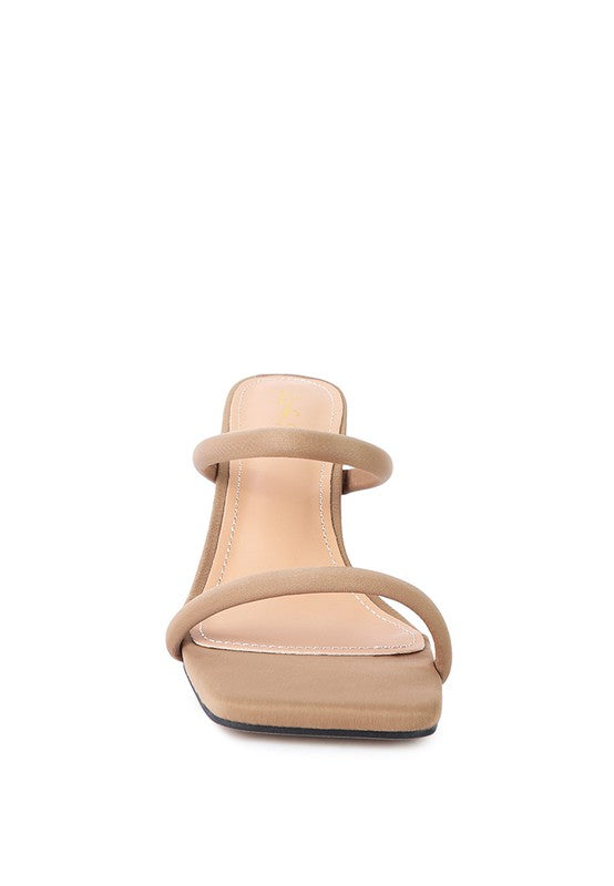 DOWNTOWN EXPERIMENT HEEL SLIDE SANDALS