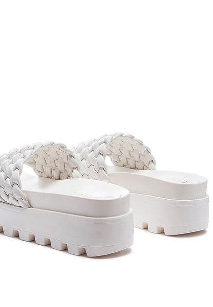 Sundae Platform Slides With Woven Strap