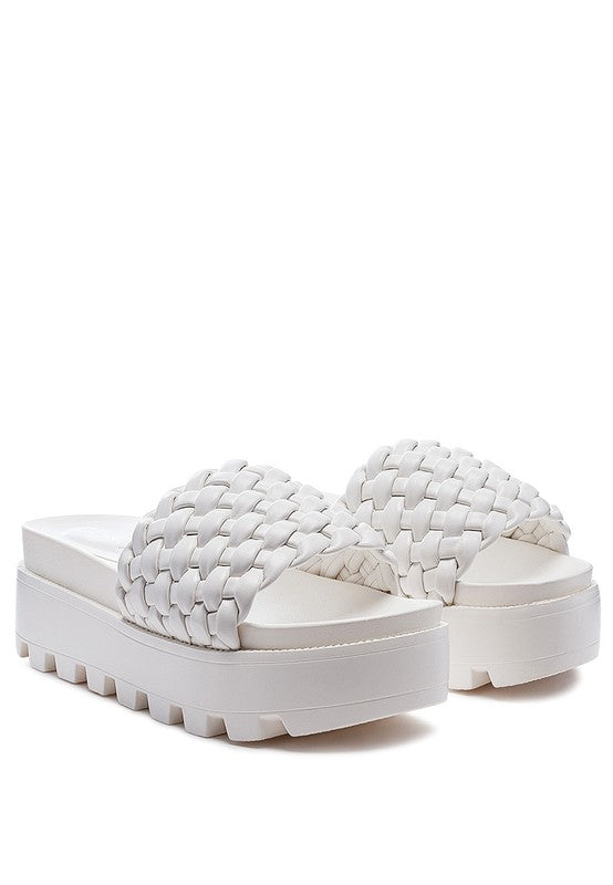 Sundae Platform Slides With Woven Strap