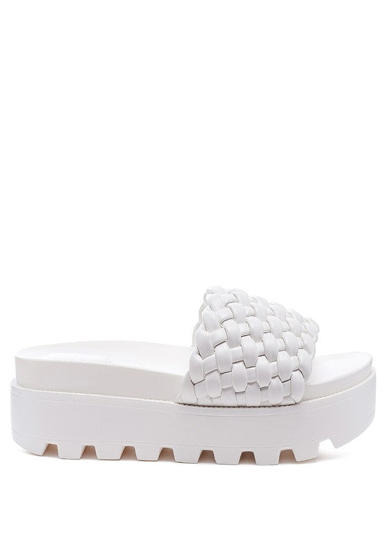 Sundae Platform Slides With Woven Strap