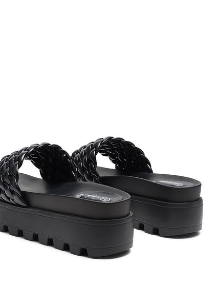 Sundae Platform Slides With Woven Strap