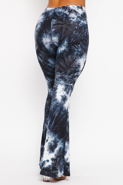 Tie Dye Print Bell Bottom Pants