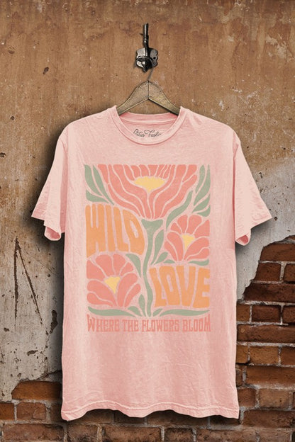 Wild Love Where The Flowers Bloom Graphic Top