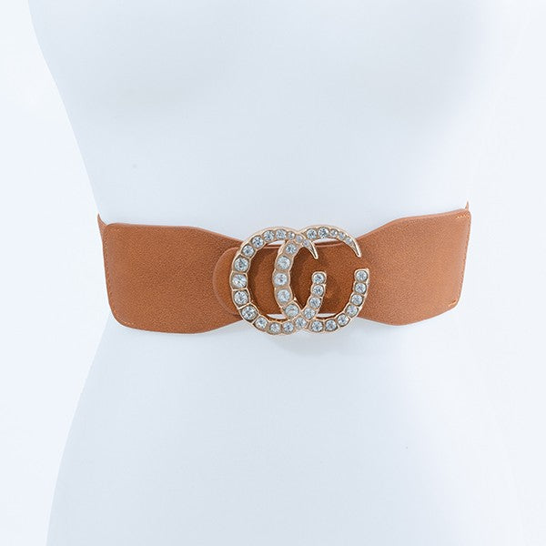 CC Rhinestone Buckle Belt Bella Chic