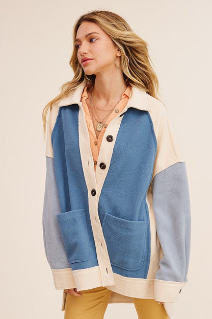 Soft Touch Terry-like Shacket Knit Jacket