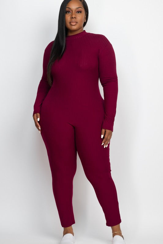 Plus+ Mock Neck Jumpsuit