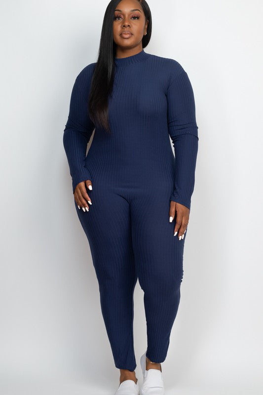 Plus+ Mock Neck Jumpsuit