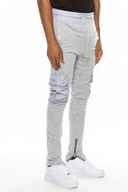 Men's Heathered Cotton Blend Joggers