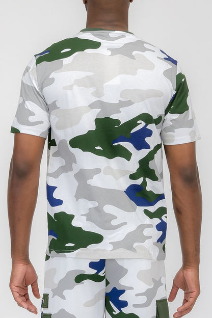 Weiv Men's Full Camo Short Sleeve T-shirt