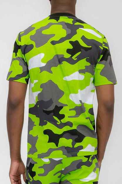 Weiv Men's Full Camo Short Sleeve T-shirt